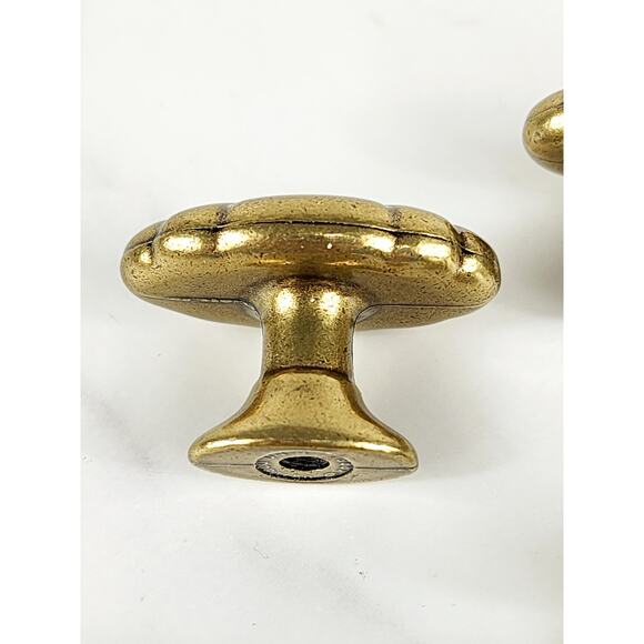 Amerock Radiance Brass Oval Cabinet Drawer Knob Pulls 1396 Hardware 1 1/2" x6 - Picture 12 of 16